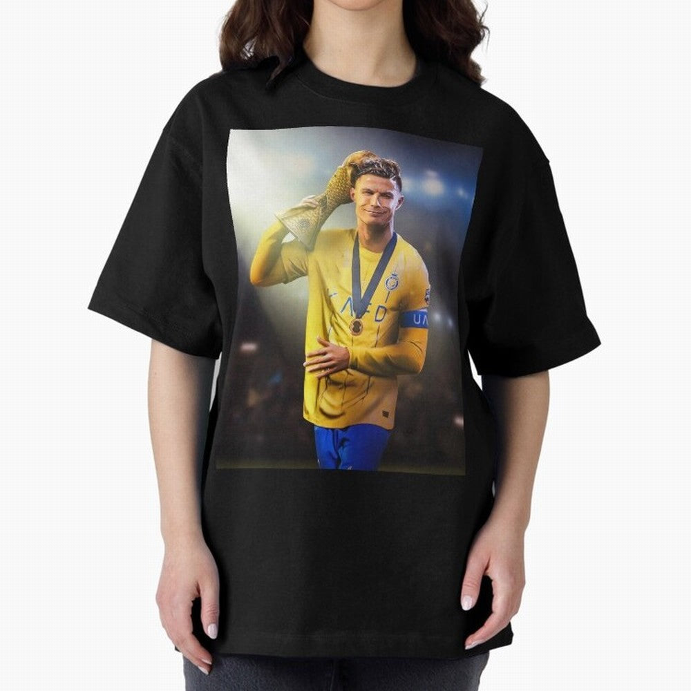 Cristiano Ronaldo Oversized T-Shirt Carry FIFA World Cup 2026 Group Stage Spirit, Highlighting Portugal, Cristiano Ronaldo, Haaland and CR7, Tournament Hype, Historic Matchups, Family Viewing Parties and Global Sports Pride; Great for Watch