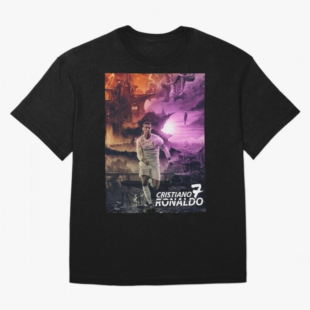 Cristiano Ronaldo | CR7 Design Oversized T-Shirt Unlock Match Day Hype around FIFA World Cup 2026 USA Canada Mexico, Mbappe and Neymar, Spain and Netherlands, Champion Mindset, Group Stage Buzz, Knockout Tension and Passionate Fan Culture; Made for