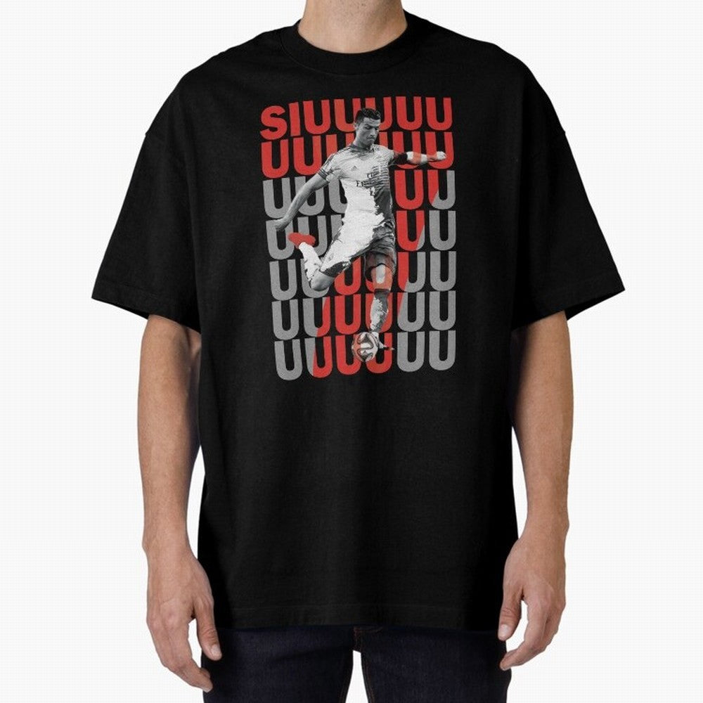 Siuuuuuu Cristiano Ronaldo Oversized T-Shirt Stand with Match Day Hype around FIFA World Cup 2026, Messi and Cristiano Ronaldo, Netherlands, Match Day Excitement, Supporter Culture, Golden Goals and Global Football Passion; Perfect for Supporters