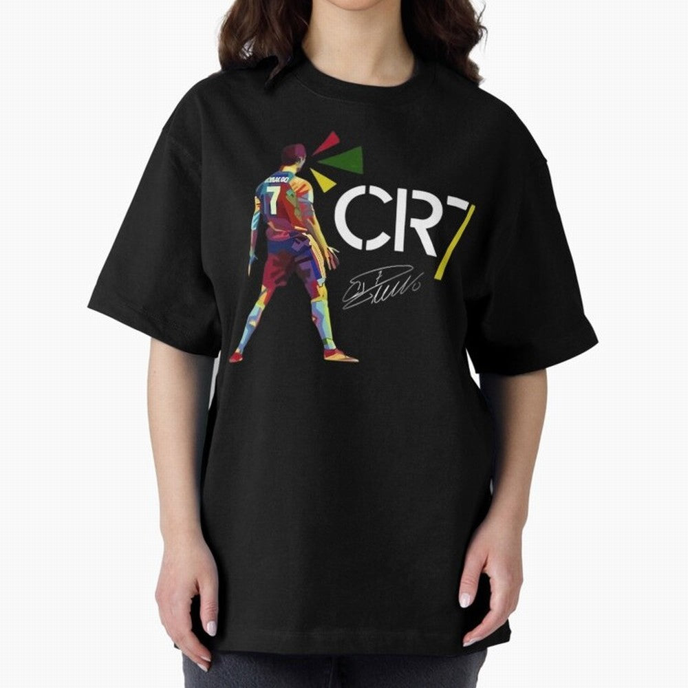 Cr7 Cristiano Ronaldo Signature Oversized T-Shirt Bring Home Global Football Passion for FIFA World Cup 2026 Group Stage, Built around Messi and Cristiano Ronaldo, Portugal, Football Festival Excitement, Trophy Ambitions, Country Rivalries and Star