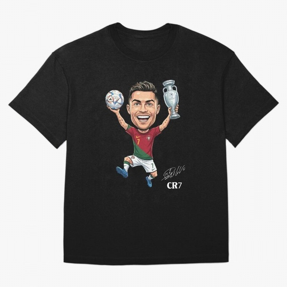 Cristiano Ronaldo Campion Oversized T-Shirt Live for the Drama of Match Day Hype around FIFA World Cup 2026 Group Stage, Mbappe, Brazil, Champion Mindset, Group Stage Buzz, Knockout Tension and Passionate Fan Culture; Ideal for Fans Who Follow