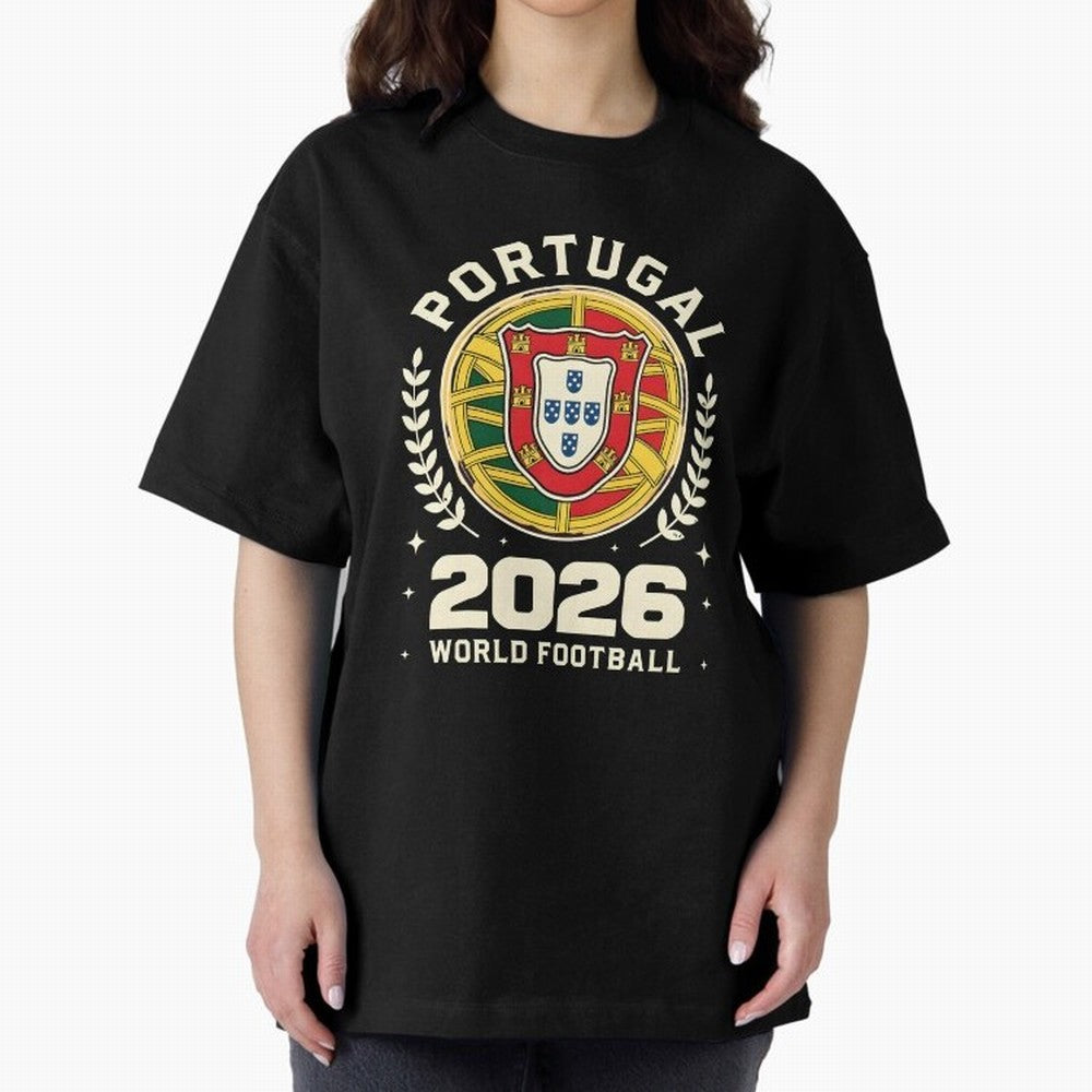 Portugal 2026 World Football Oversized T-Shirt Elevate FIFA World Cup 2026 Group Stage Capturing Messi, CR7 and Mbappe, Brazil Energy, Stadium Chants, National Pride, Trophy Dreams and Unforgettable Football Memories; Built for Supporters Chasing