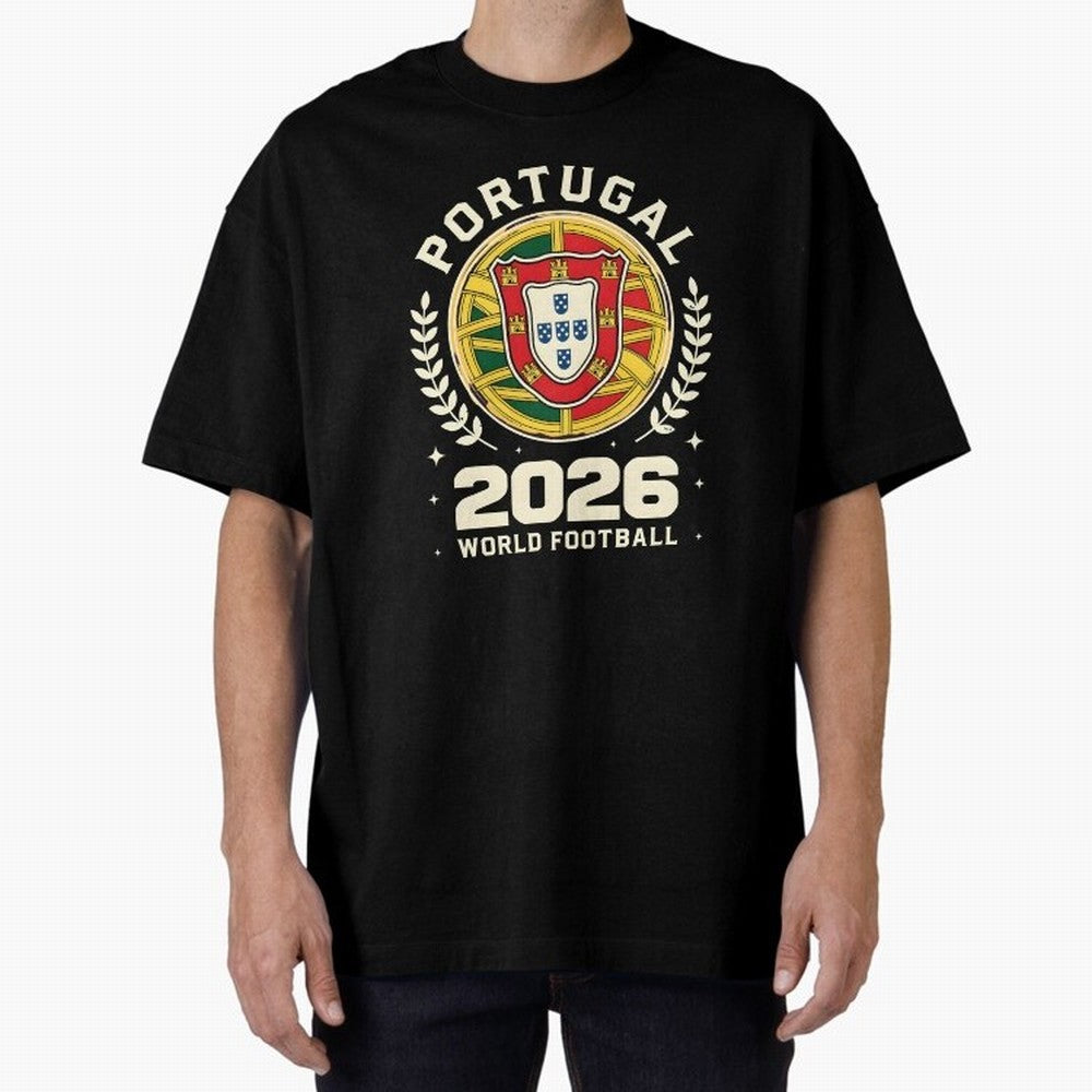 Portugal 2026 World Football Oversized T-Shirt Elevate FIFA World Cup 2026 Group Stage Capturing Messi, CR7 and Mbappe, Brazil Energy, Stadium Chants, National Pride, Trophy Dreams and Unforgettable Football Memories; Built for Supporters Chasing