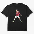 Ronaldo in Flight Oversized T-Shirt Bring a Champion Mindset to Global Football Passion for FIFA World Cup 2026 USA Canada Mexico, Highlighting CR7, France and Portugal, Supporter Pride, Iconic Celebrations, Legendary Names and Global Match Day