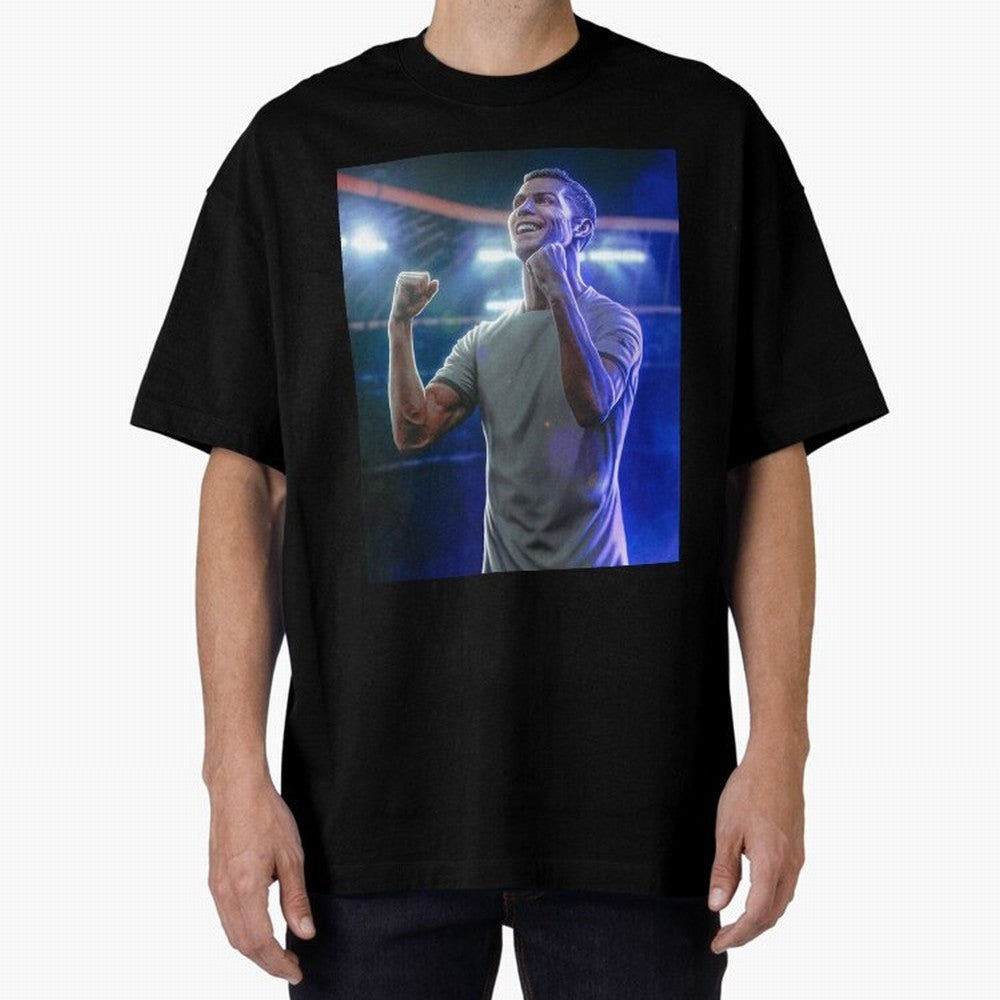 Cristiano Ronaldo Oversized T-Shirt Celebrate Every Goal in the FIFA World Cup 2026 USA Canada Mexico Journey through Messi, CR7 and Mbappe Highlights, Brazil Pride, Game Day Rituals, Football Legends, Country Pride and the Road to the Final; Ideal