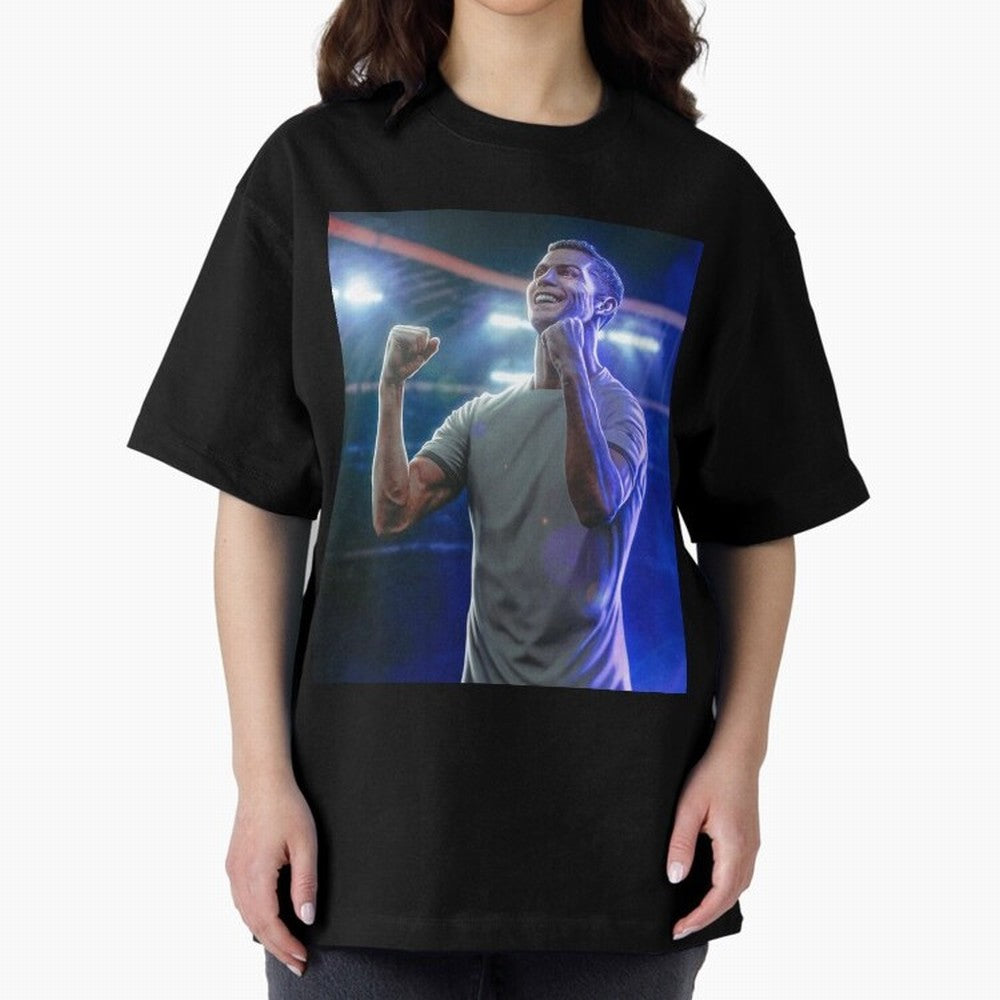 Cristiano Ronaldo Oversized T-Shirt Celebrate Every Goal in the FIFA World Cup 2026 USA Canada Mexico Journey through Messi, CR7 and Mbappe Highlights, Brazil Pride, Game Day Rituals, Football Legends, Country Pride and the Road to the Final; Ideal