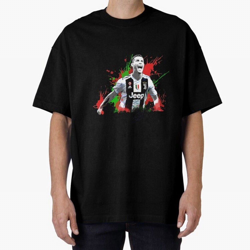 Cristiano Ronaldo Cristiano Ronaldo Oversized T-Shirt Bring FIFA World Cup 2026 USA Canada Mexico Highlighting Haaland, Portugal Energy, Champion Mindset, Group Stage Buzz, Knockout Tension and Passionate Fan Culture; Ideal for Football Dads,
