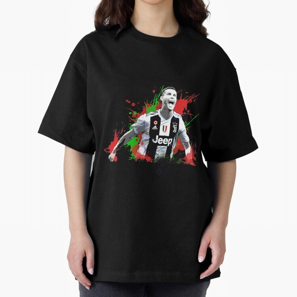 Cristiano Ronaldo Cristiano Ronaldo Oversized T-Shirt Bring FIFA World Cup 2026 USA Canada Mexico Highlighting Haaland, Portugal Energy, Champion Mindset, Group Stage Buzz, Knockout Tension and Passionate Fan Culture; Ideal for Football Dads,