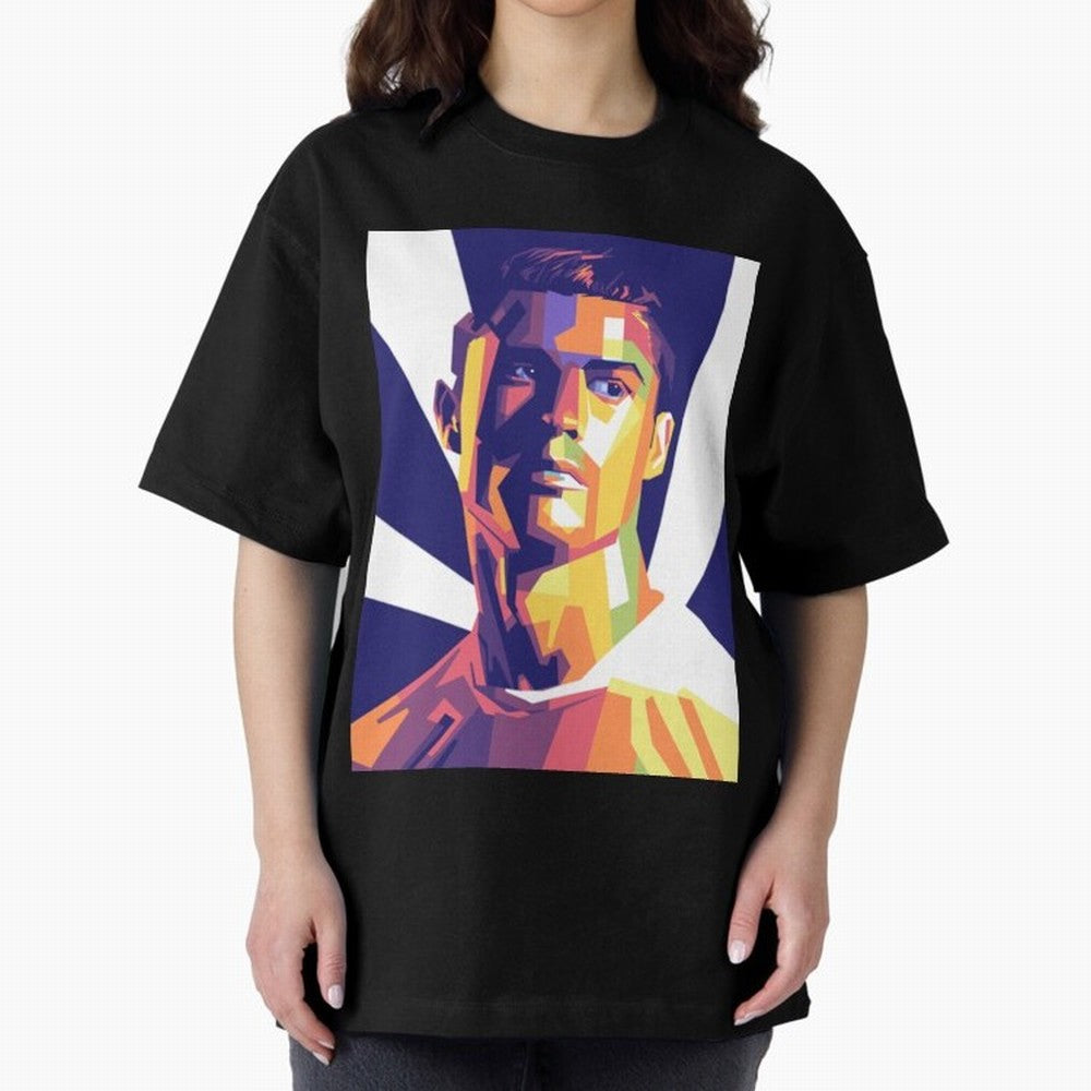 Cristiano Ronaldo cristiano ronaldo Oversized T-Shirt Remember the FIFA World Cup 2026 Group Stage Journey through Mbappe and Neymar Highlights, France and Portugal Pride, Game Day Rituals, Football Legends, Country Pride and the Road to the Final;