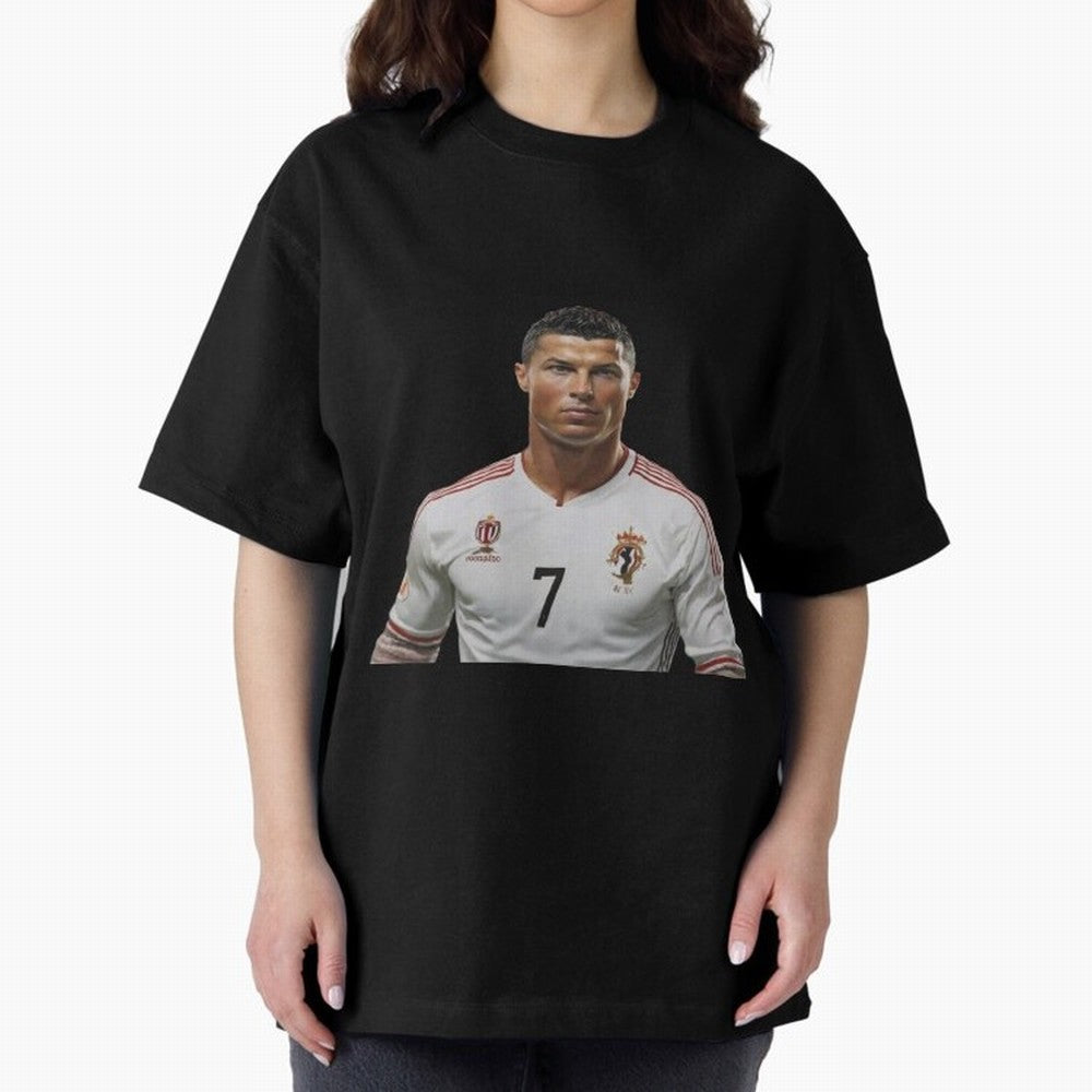 Sticker Ronaldo 2024 Oversized T-Shirt Support the Legends of FIFA World Cup 2026 USA Canada Mexico for Fans of Mbappe and Neymar and Spain, Bringing Football History, Final Match Energy, Crowd Noise and Once in a Lifetime Moments; Great for