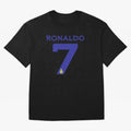 Ronaldo 7 Al-Nassr Football Club - Oversized T-Shirt Celebrate Soccer Greatness during Match Day Hype around FIFA World Cup 2026 USA Canada Mexico, Messi and Cristiano Ronaldo, Argentina, France and Brazil, Championship Spirit, Famous Goals,