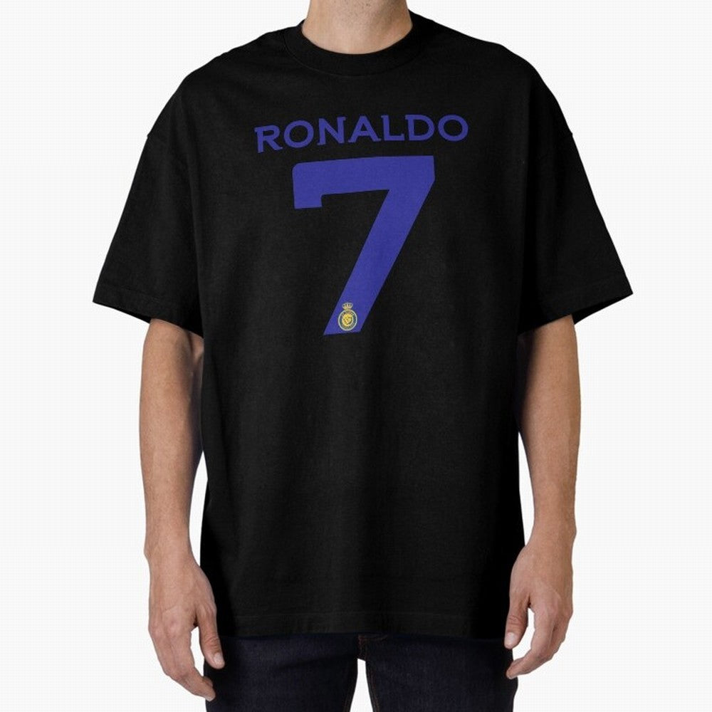 Ronaldo 7 Al-Nassr Football Club - Oversized T-Shirt Celebrate Soccer Greatness during Match Day Hype around FIFA World Cup 2026 USA Canada Mexico, Messi and Cristiano Ronaldo, Argentina, France and Brazil, Championship Spirit, Famous Goals,