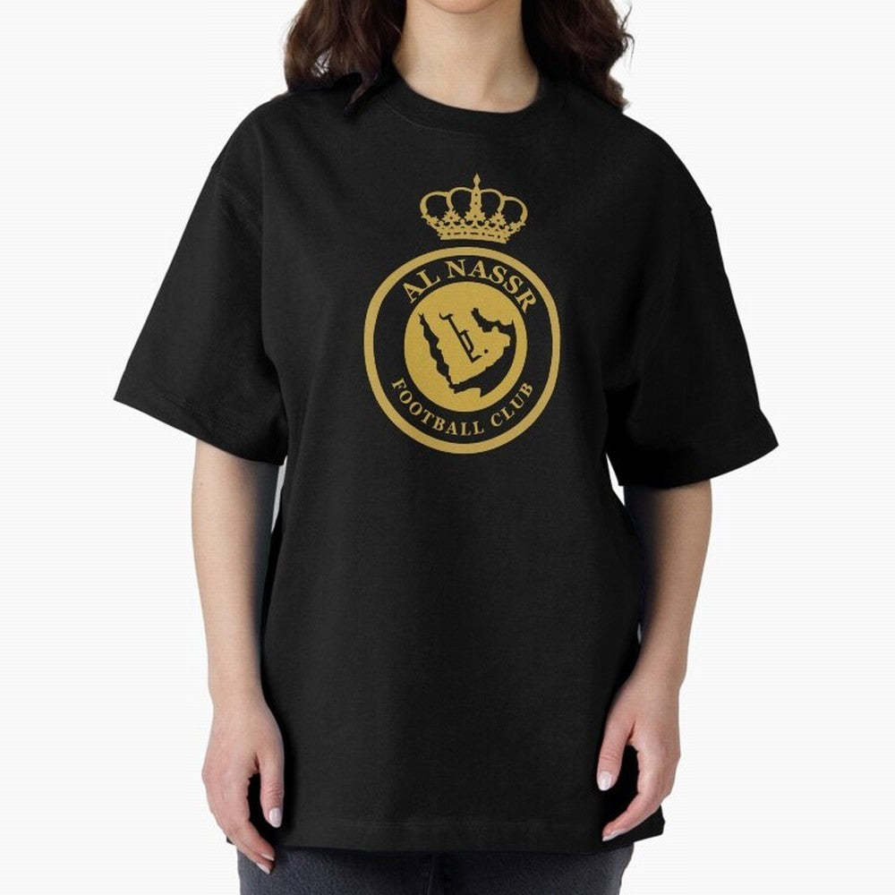 Al-Nassr Football Club - Oversized T-Shirt Capture FIFA World Cup 2026 USA Canada Mexico Spirit, Centered on England, France and Netherlands, Messi, CR7 and Mbappe, Football History, Final Match Energy, Crowd Noise and Once in a Lifetime Moments;