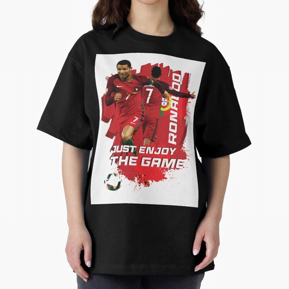 Cristiano Ronaldo Oversized T-Shirt Make Game Day About the FIFA World Cup 2026 Journey through Haaland Highlights, Spain Pride, Stadium Chants, National Pride, Trophy Dreams and Unforgettable Football Memories; Ideal for Passionate Fans Who Love