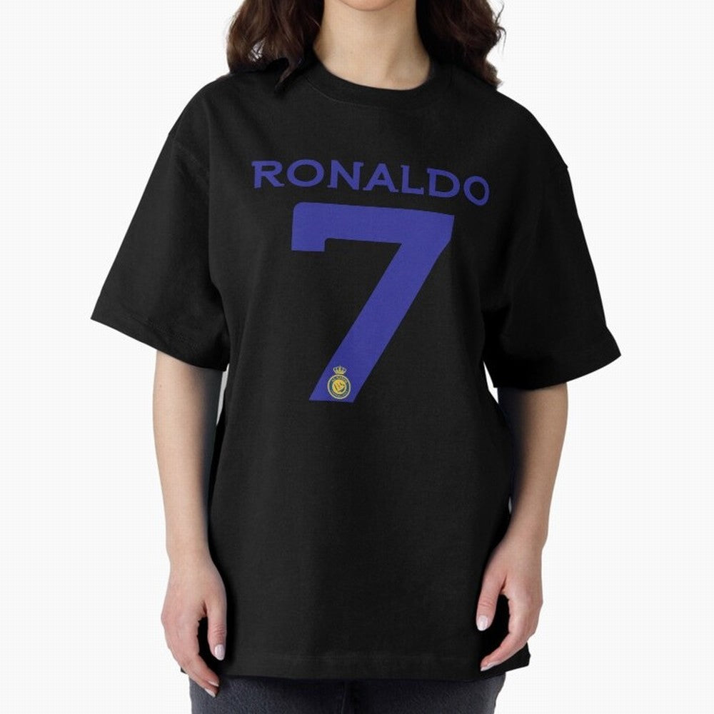 Ronaldo 7 Al-Nassr Football Club - Oversized T-Shirt Represent Fans Who Live for FIFA World Cup 2026 Group Stage Spirit, Celebrating England and Germany, Messi, Football Festival Excitement, Trophy Ambitions, Country Rivalries and Star Player Buzz;