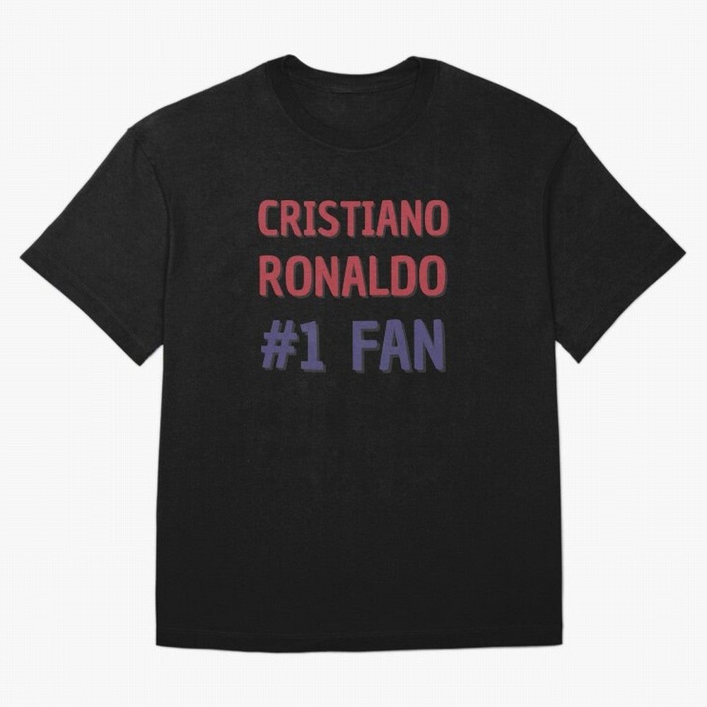 Cristiano Ronaldo - #1 Fan Oversized T-Shirt Represent FIFA World Cup 2026 USA Canada Mexico Driven by Mbappe and Neymar, Spain Energy, Game Day Rituals, Football Legends, Country Pride and the Road to the Final; Ideal for Fans Who Follow Messi,