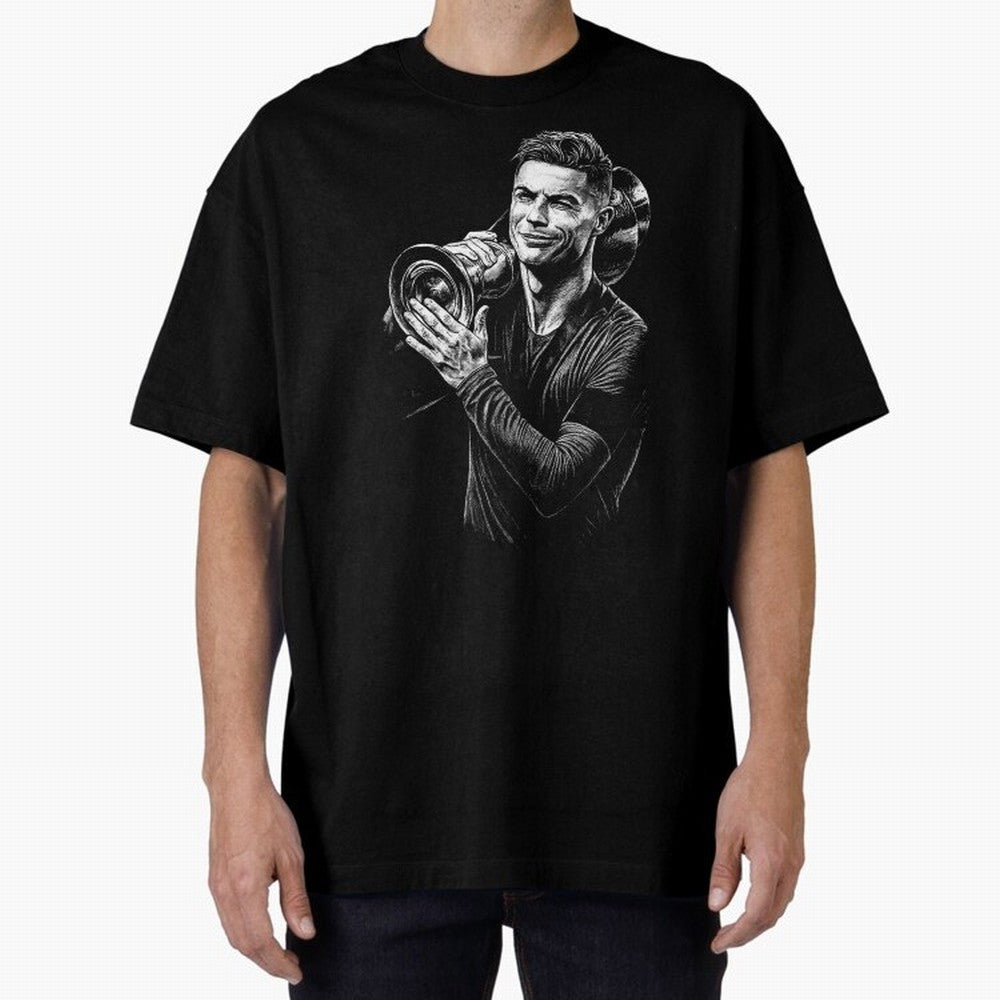 Cristiano Ronaldo Nations League Cup Oversized T-Shirt Bring a Champion Mindset to Match Day Hype around FIFA World Cup 2026 USA Canada Mexico, Neymar, Spain and Netherlands, Vintage Soccer Flavor, Modern Football Stars, National Flags and Final