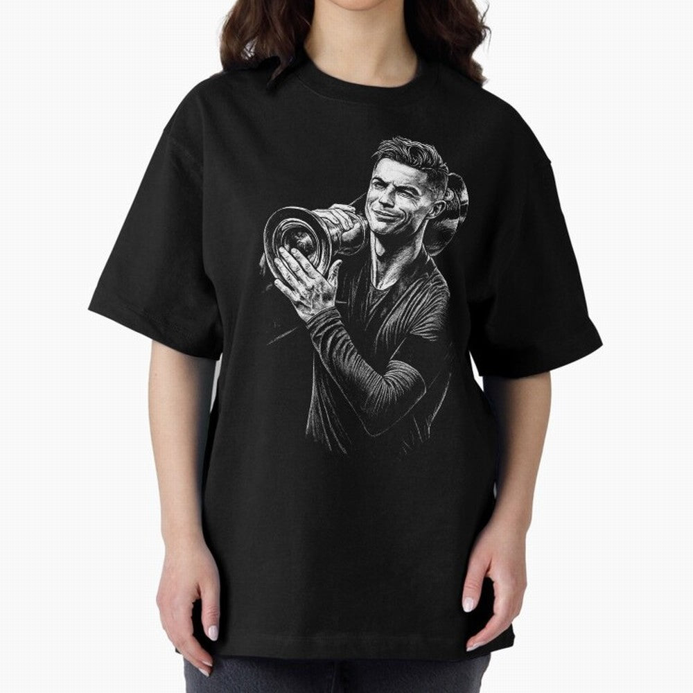 Cristiano Ronaldo Nations League Cup Oversized T-Shirt Bring a Champion Mindset to Match Day Hype around FIFA World Cup 2026 USA Canada Mexico, Neymar, Spain and Netherlands, Vintage Soccer Flavor, Modern Football Stars, National Flags and Final