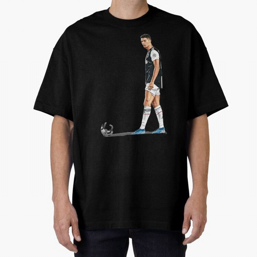 Ronaldo Watercolor Oversized T-Shirt Support the Legends of FIFA World Cup 2026 Group Stage for Fans of Messi and Cristiano Ronaldo and England, France and Netherlands, Bringing Supporter Pride, Iconic Celebrations, Legendary Names and Global Match