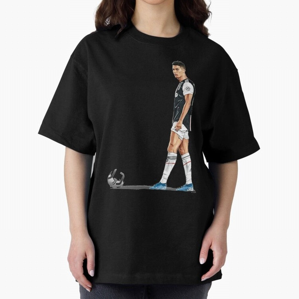 Ronaldo Watercolor Oversized T-Shirt Support the Legends of FIFA World Cup 2026 Group Stage for Fans of Messi and Cristiano Ronaldo and England, France and Netherlands, Bringing Supporter Pride, Iconic Celebrations, Legendary Names and Global Match