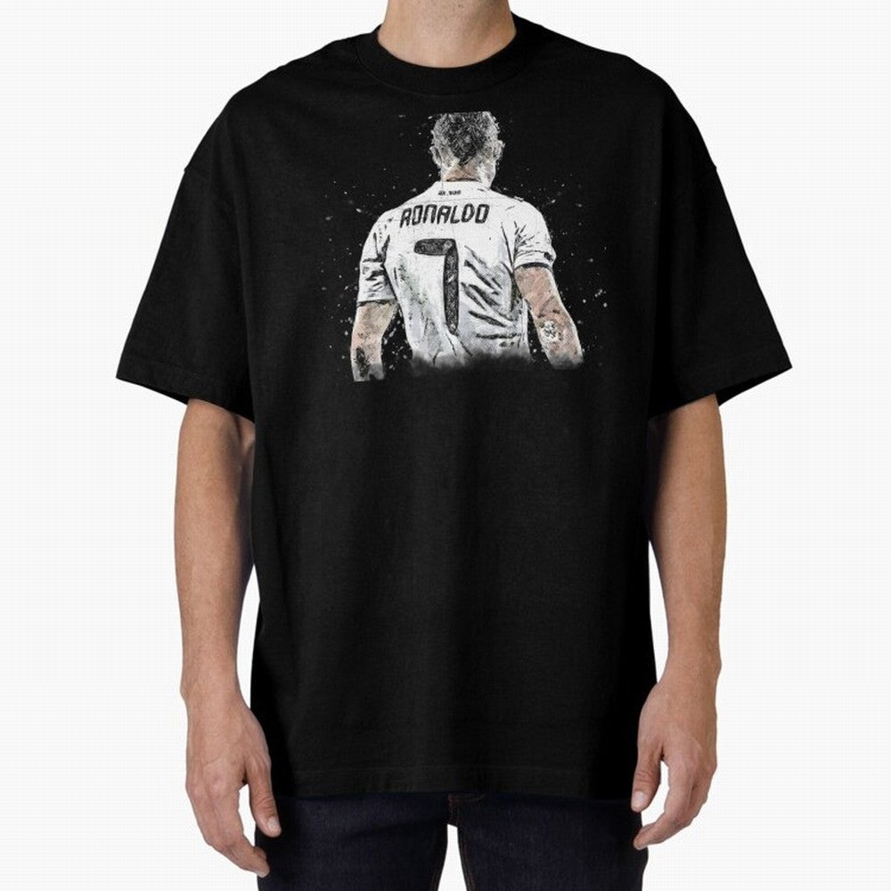 Cristiano Ronaldo Cristiano ronaldo back Oversized T-Shirt Show Your Stadium Side during FIFA World Cup 2026 USA Canada Mexico Spirit, Filled with France and Portugal, Neymar, Haaland and Cristiano Ronaldo, Classic Soccer Heritage, Championship