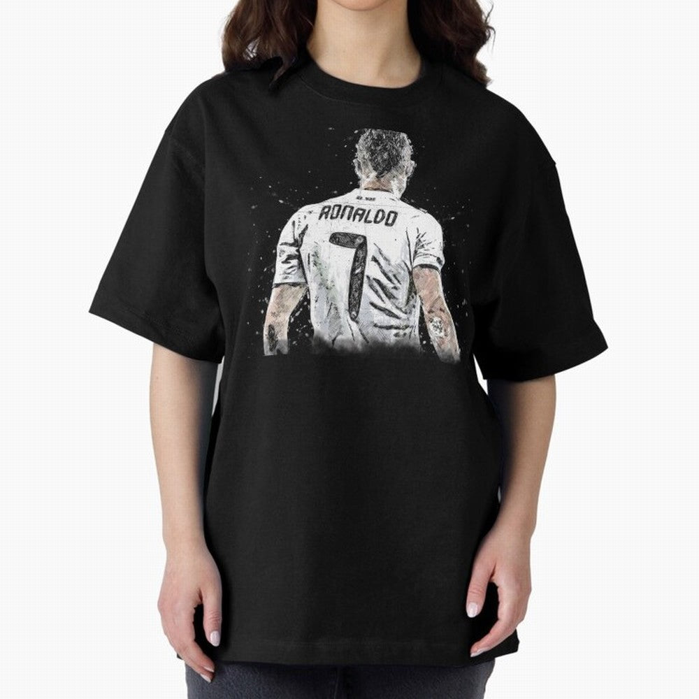 Cristiano Ronaldo Cristiano ronaldo back Oversized T-Shirt Show Your Stadium Side during FIFA World Cup 2026 USA Canada Mexico Spirit, Filled with France and Portugal, Neymar, Haaland and Cristiano Ronaldo, Classic Soccer Heritage, Championship