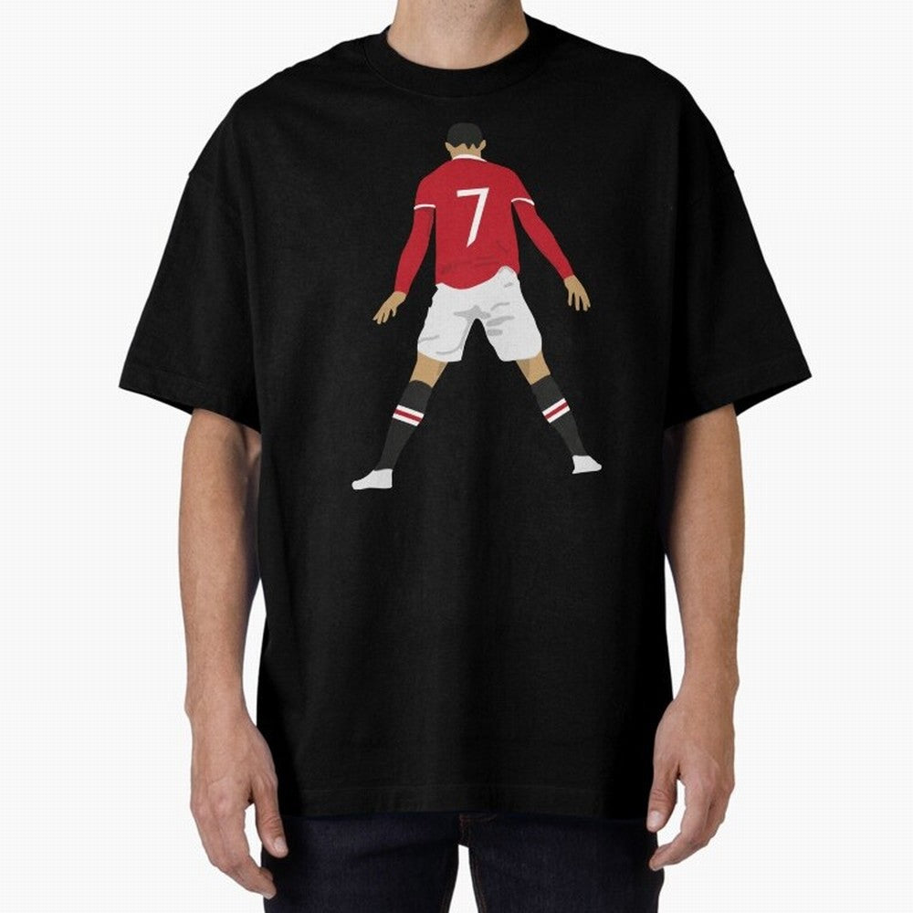CR7 Man U SIIIIIUUUUUUU (Celebration) Oversized T-Shirt Support Your Favorite Stars during FIFA World Cup 2026 USA Canada Mexico for Fans of Mbappe and Neymar and Spain, Bringing Football History, Final Match Energy, Crowd Noise and Once in a