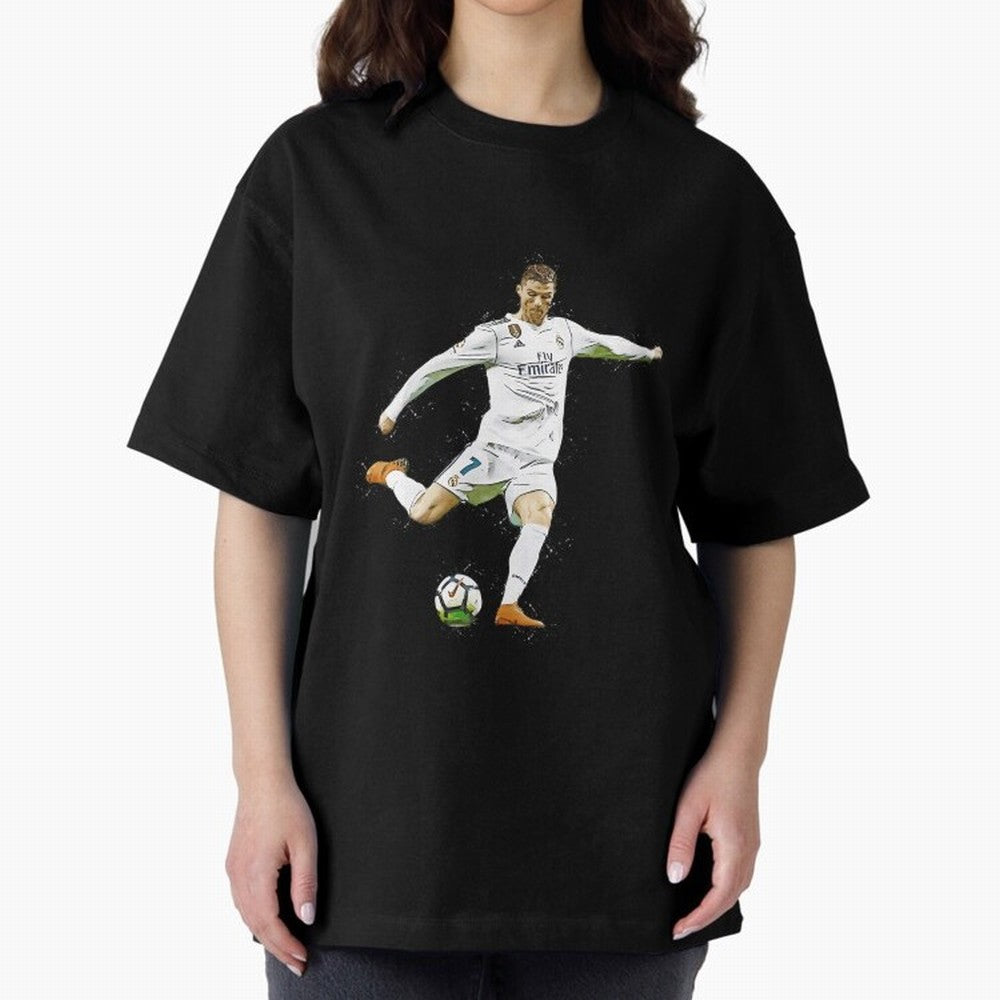 Cristiano Ronaldo Celebration Oversized T-Shirt Bring World Football Passion into the FIFA World Cup 2026 Journey through Messi Highlights, France and Portugal Pride, Fan Favorite Moments, National Team Passion, Big Match Drama and Soccer History;