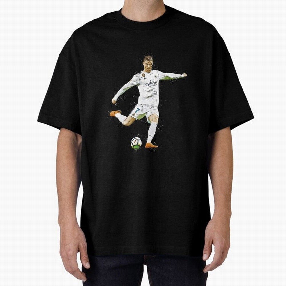 Cristiano Ronaldo Celebration Oversized T-Shirt Bring World Football Passion into the FIFA World Cup 2026 Journey through Messi Highlights, France and Portugal Pride, Fan Favorite Moments, National Team Passion, Big Match Drama and Soccer History;