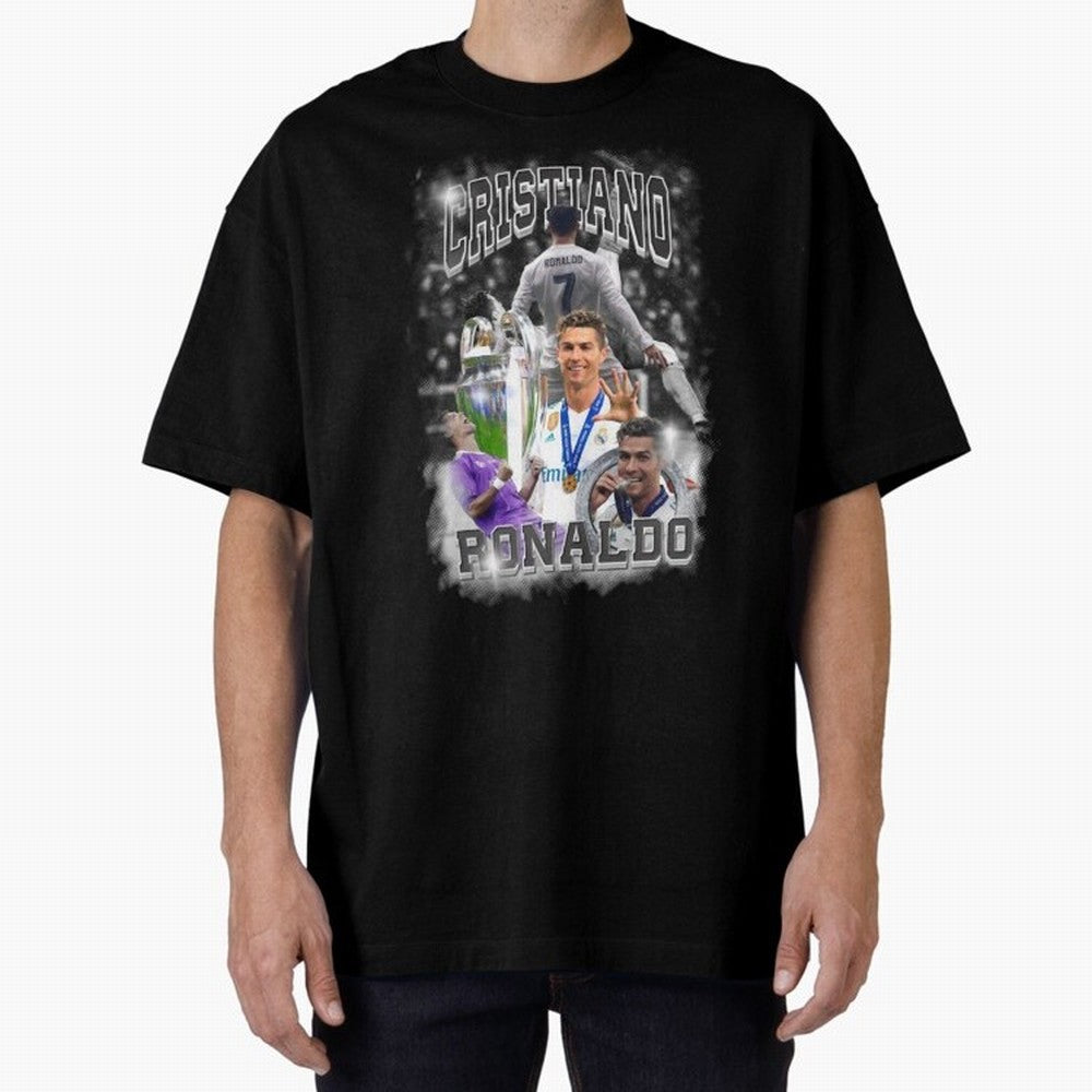 Cristiano Ronaldo Oversized T-Shirt Celebrate Rivalries and Pride in FIFA World Cup 2026 Connected to Mbappe and Neymar, Spain and Netherlands Energy, Game Day Rituals, Football Legends, Country Pride and the Road to the Final; Built for Supporters