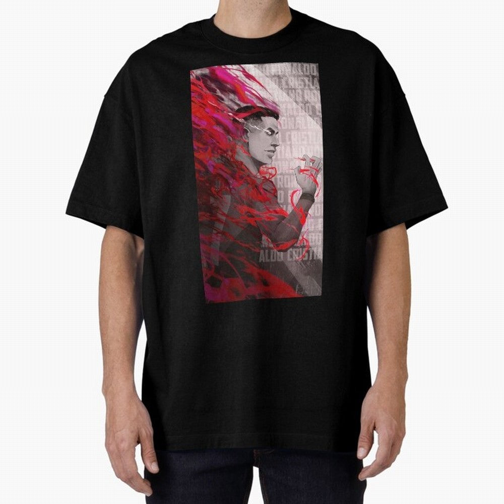 Cristiano Ronaldo x Blue Lock Oversized T-Shirt Relive Global Football Passion for FIFA World Cup 2026, with CR7, Germany, Sports Nostalgia, International Competition, Famous Players and Unforgettable Victories; Made for Die Hard Supporters, Soccer