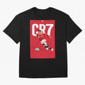 Cr7 Oversized T-Shirt Follow the Road to FIFA World Cup 2026 Group Stage Capturing CR7 and Messi, England Energy, Championship Spirit, Famous Goals, Roaring Crowds and International Football Unity; Great for Watch Parties, Sports Bars, Family