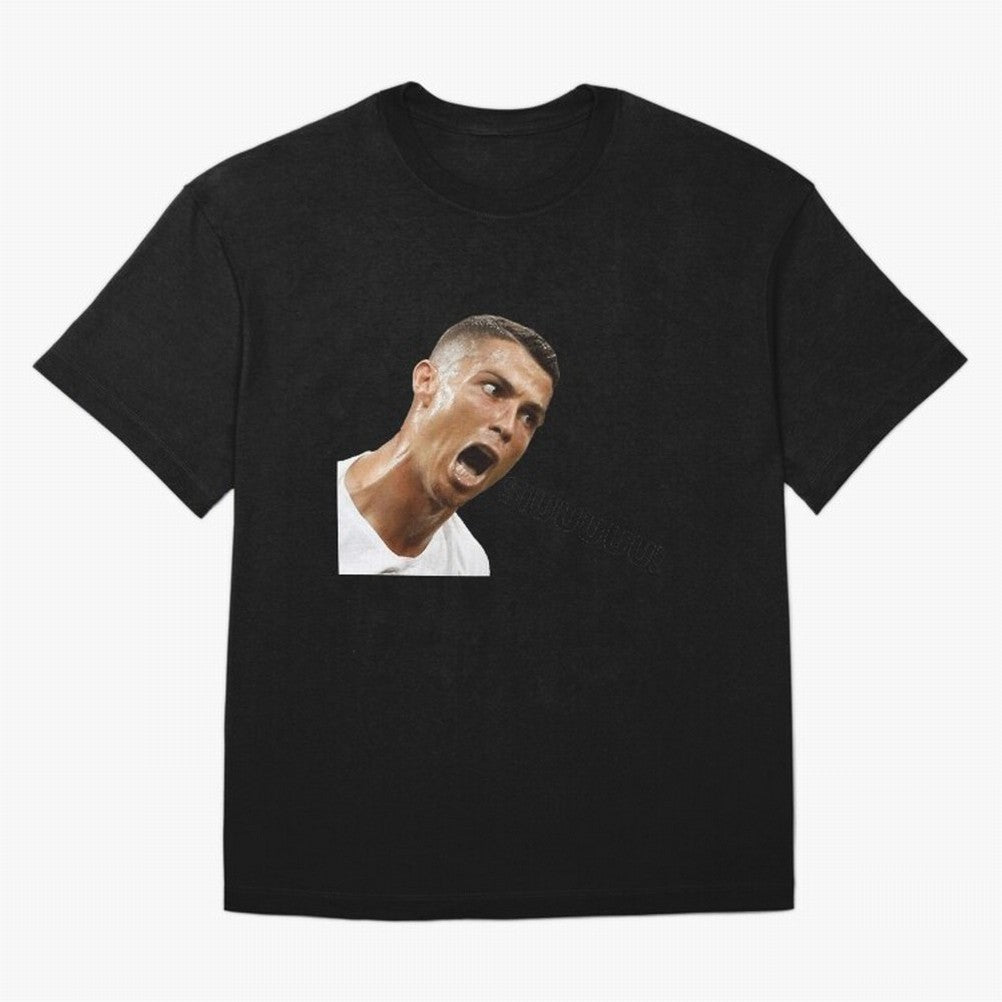 Cristiano Ronaldo Siuuu Meme Oversized T-Shirt Relive FIFA World Cup 2026 for Fans of Haaland and France, Bringing Retro Football Energy, Iconic Rivalries, Trophy Chase Drama and Stadium Atmosphere; Great for Supporters Who Love Legendary Players,