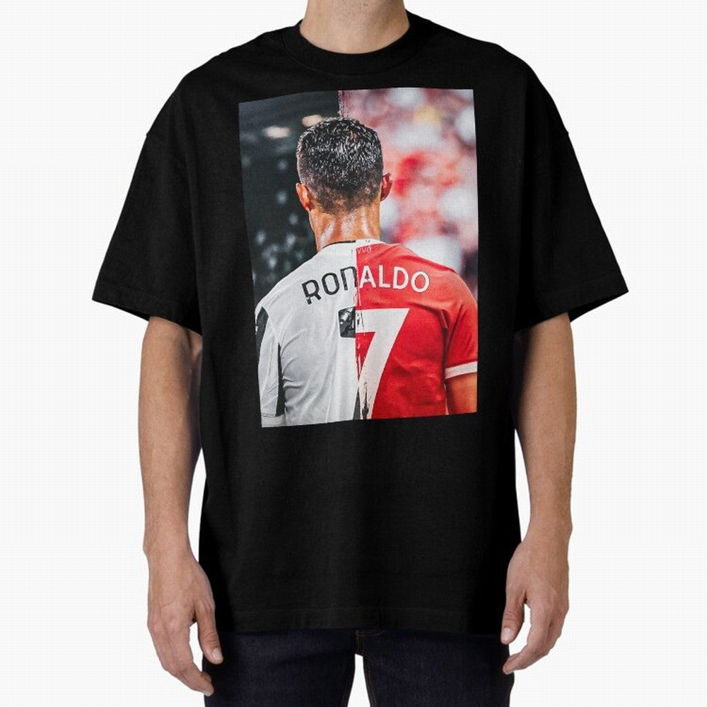Cristiano Ronaldo , Manchester Star , Football Poster 2122 Star Oversized T-Shirt Show Your Stadium Side during FIFA World Cup 2026 Group Stage for Fans of Mbappe and Neymar and Argentina, Bringing Global Supporter Spirit, Legendary Goals, National