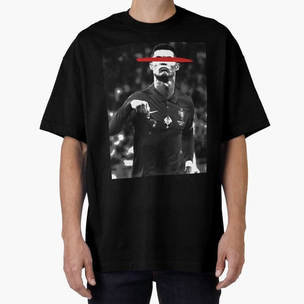 Cristiano in Rubrum Plaga Oversized T-Shirt Show Fan Pride Across Global Football Passion for FIFA World Cup 2026 Group Stage, Featuring Neymar, Argentina, France and Brazil, Champion Mindset, Group Stage Buzz, Knockout Tension and Passionate Fan