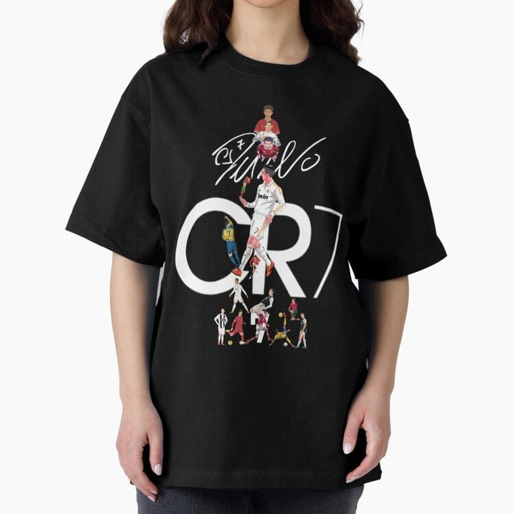CR7 Oversized T-Shirt Show Support during Match Day Hype around FIFA World Cup 2026, CR7, Portugal, Spain and Germany, Football History, Final Match Energy, Crowd Noise and Once in a Lifetime Moments; Made for Die Hard Supporters, Soccer Lovers,