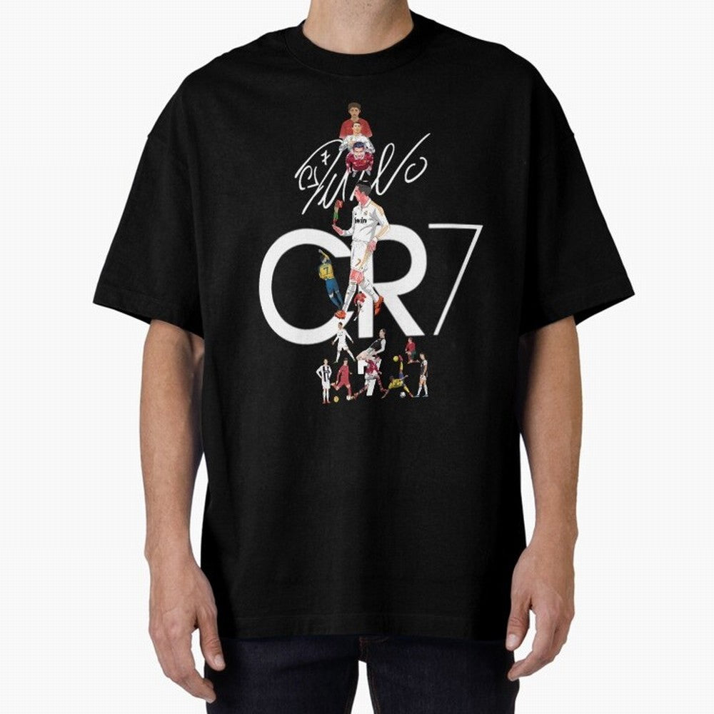 CR7 Oversized T-Shirt Show Support during Match Day Hype around FIFA World Cup 2026, CR7, Portugal, Spain and Germany, Football History, Final Match Energy, Crowd Noise and Once in a Lifetime Moments; Made for Die Hard Supporters, Soccer Lovers,