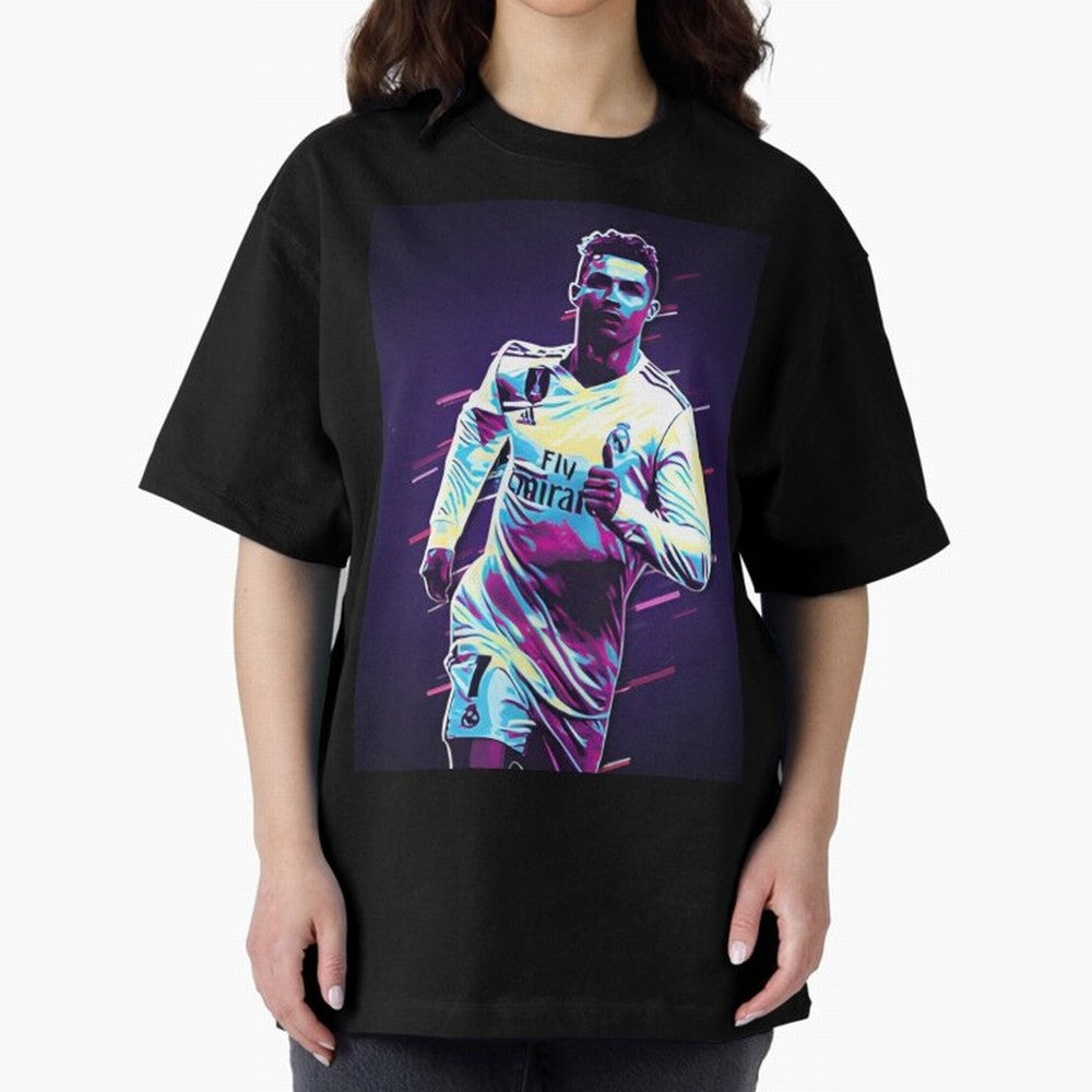 Cr7 Oversized T-Shirt Honor Match Day Hype around FIFA World Cup 2026 Group Stage, Haaland and Mbappe, England and Germany, Global Supporter Spirit, Legendary Goals, National Colors and Tournament Celebration; Ideal for Football Dads, Football