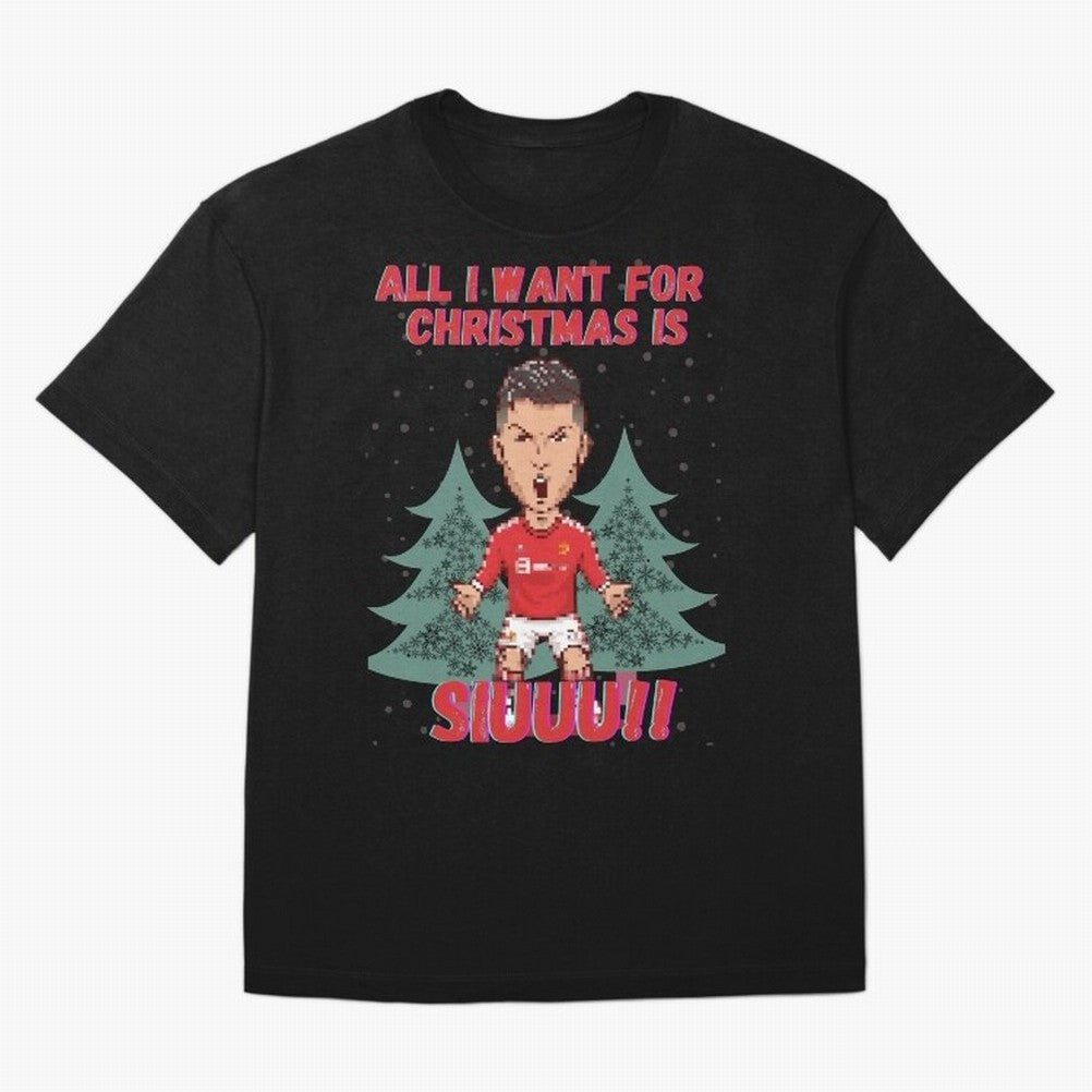 All I Want For Christmas is Siuuu Oversized T-Shirt Refresh Match Day Hype around FIFA World Cup 2026 Group Stage, Neymar, England, France and Netherlands, Football Festival Excitement, Trophy Ambitions, Country Rivalries and Star Player Buzz;