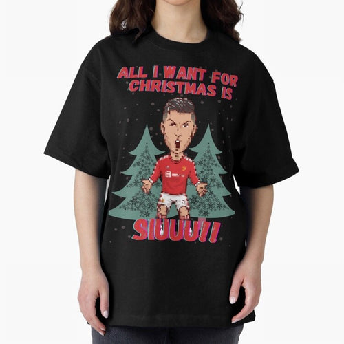 All I Want For Christmas is Siuuu Oversized T-Shirt Refresh Match Day Hype around FIFA World Cup 2026 Group Stage, Neymar, England, France and Netherlands, Football Festival Excitement, Trophy Ambitions, Country Rivalries and Star Player Buzz;