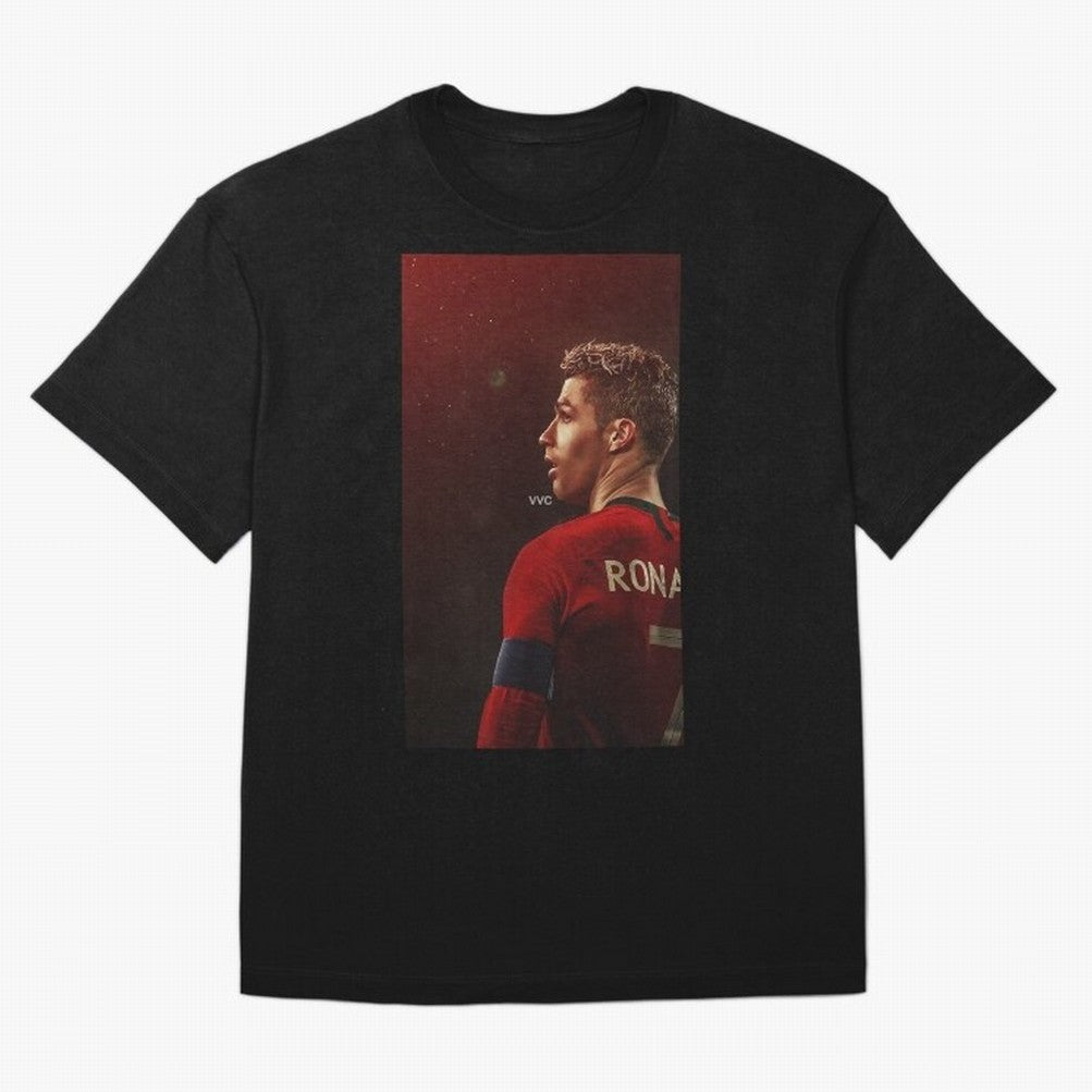 Art Ronaldo Wallpaper Oversized T-Shirt Celebrate Supporters United by Global Football Passion for FIFA World Cup 2026, Connected to Messi, CR7 and Mbappe, Portugal, Spain and Germany, Fan Favorite Moments, National Team Passion, Big Match Drama