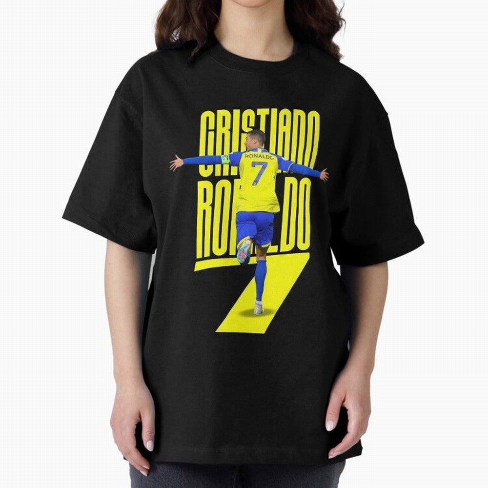 cristiano ronaldo 7 Oversized T-Shirt Show Passion for the Stars of FIFA World Cup 2026 Spirit, Celebrating Argentina, Mbappe, Stadium Memories, Football Loyalty, International Chants and Championship Tradition; Ideal for Football Dads, Football