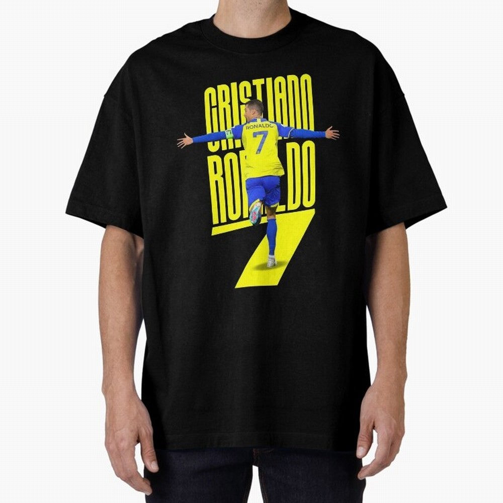 cristiano ronaldo 7 Oversized T-Shirt Show Passion for the Stars of FIFA World Cup 2026 Spirit, Celebrating Argentina, Mbappe, Stadium Memories, Football Loyalty, International Chants and Championship Tradition; Ideal for Football Dads, Football