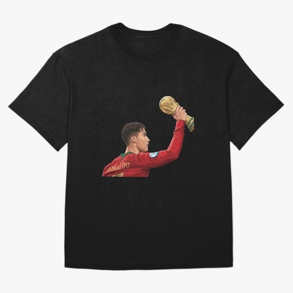 Cristiano Ronaldo Oversized T-Shirt Bring Trophy Dreams to the FIFA World Cup 2026 USA Canada Mexico Journey through Messi, CR7 and Mbappe Highlights, Brazil Pride, Vintage Soccer Flavor, Modern Football Stars, National Flags and Final Night