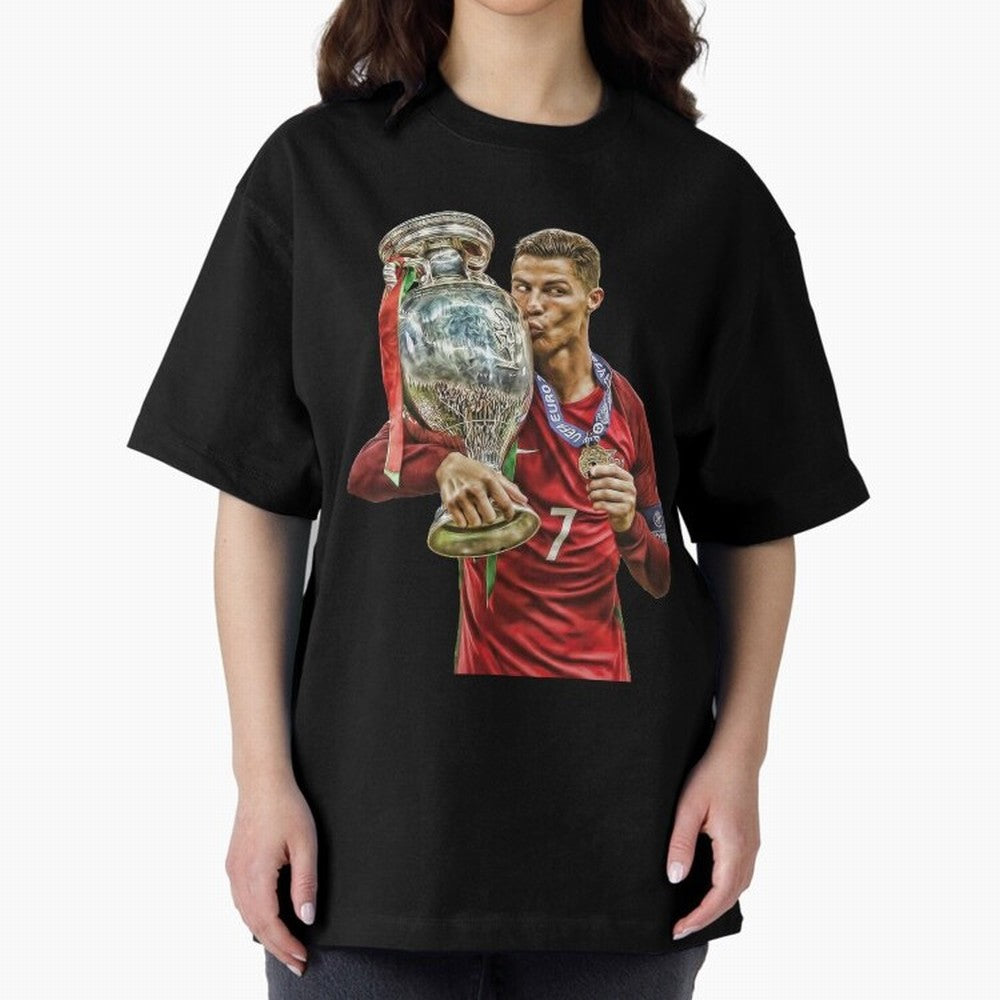 Ronaldo The Lagend Oversized T-Shirt Elevate FIFA World Cup 2026 Group Stage Centered on CR7, England and Germany Energy, Global Supporter Spirit, Legendary Goals, National Colors and Tournament Celebration; Made for Die Hard Supporters, Soccer