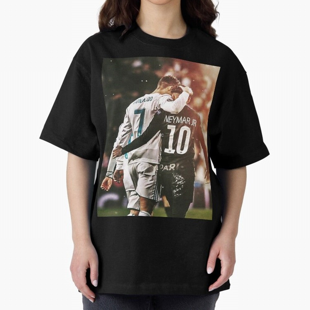 CR7 N Neymar Oversized T-Shirt Bring a Champion Mindset to Match Day Hype around FIFA World Cup 2026 USA Canada Mexico, Mbappe, Argentina, France and Brazil, Fan Favorite Moments, National Team Passion, Big Match Drama and Soccer History; Great for