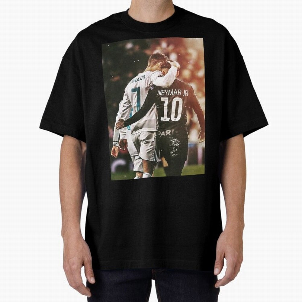 CR7 N Neymar Oversized T-Shirt Bring a Champion Mindset to Match Day Hype around FIFA World Cup 2026 USA Canada Mexico, Mbappe, Argentina, France and Brazil, Fan Favorite Moments, National Team Passion, Big Match Drama and Soccer History; Great for