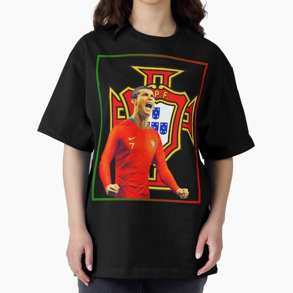 cristiano ronaldo Oversized T-Shirt Celebrate Unforgettable Nights in the FIFA World Cup 2026 Group Stage Journey through Messi, CR7 and Mbappe Highlights, England and Germany Pride, Goal Celebration Energy, Supporter Heritage, Football Icons and