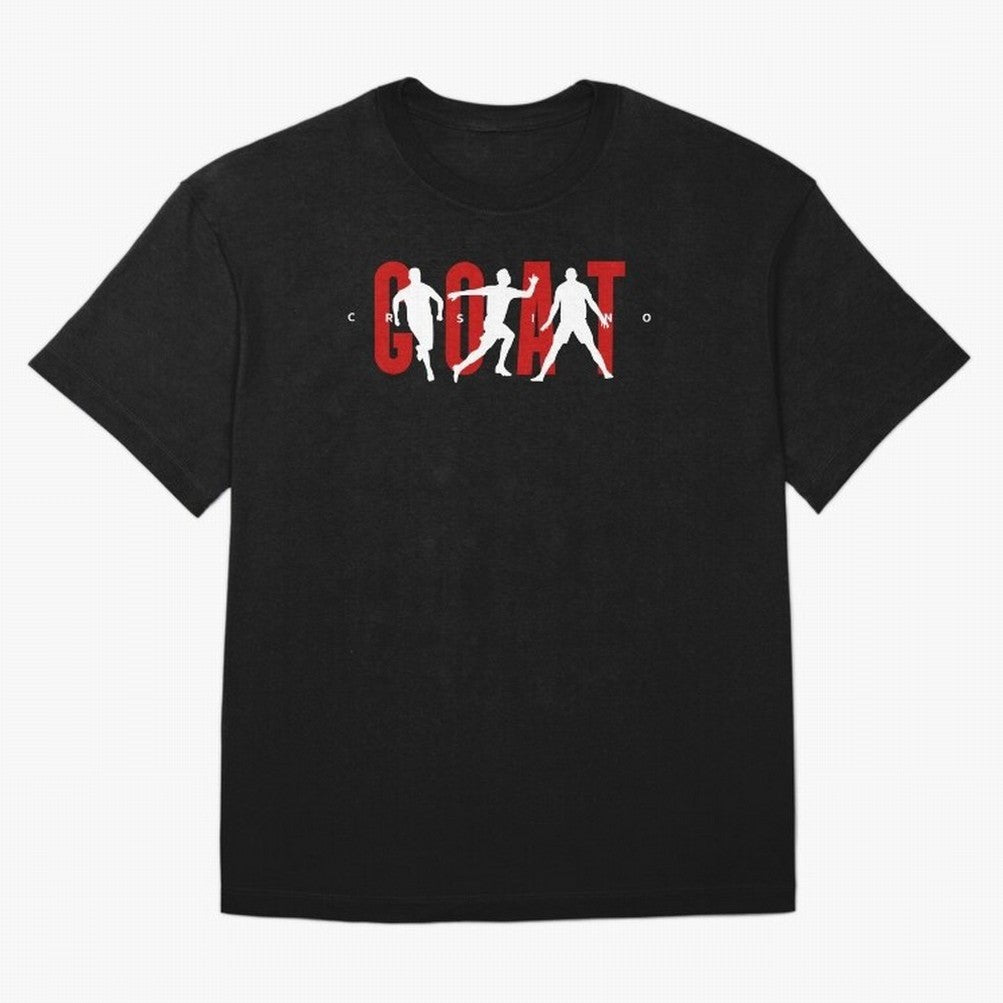 Cristiano Ronaldo Goat Oversized T-Shirt Celebrate Fan Culture around Global Football Passion for FIFA World Cup 2026 USA Canada Mexico, Filled with Mbappe, Argentina and Brazil, Fan Favorite Moments, National Team Passion, Big Match Drama and
