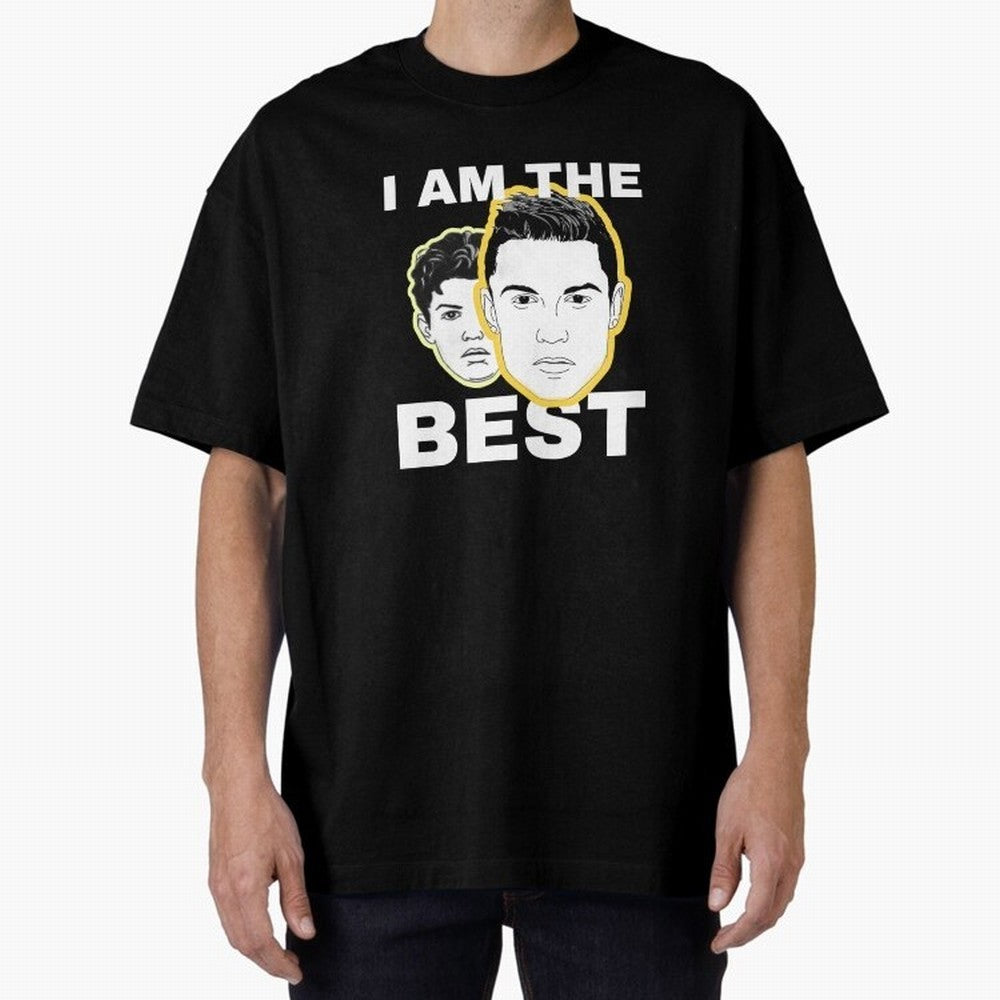 Cristiano Ronaldo - I Am The Best. Oversized T-Shirt Bring a Vintage Feel to FIFA World Cup 2026 for Fans of Neymar and Spain, Bringing Football Passion, Legendary Performances, Festival Vibes and Supporter Community; Perfect for Supporters Who
